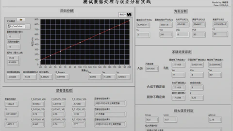 测试数据处理与误差分析--最小二乘和回归分析的LabVIEW实现
