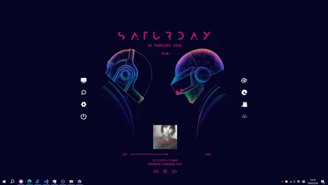 Rainmeter Daft Punk主题 + WebNowPlaying的网易云音乐Netease Music Web端适配